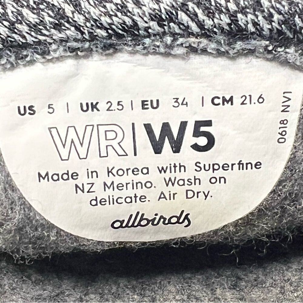 Allbirds Womens Wool Runners Natural Grey Comfort Sneakers 5 0618 NV1 - Picture 9 of 10
